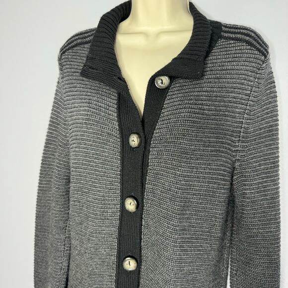 Club Monaco Merino Wool  Button Front Cardigan Heavy Knit Women's Large - Picture 6 of 12